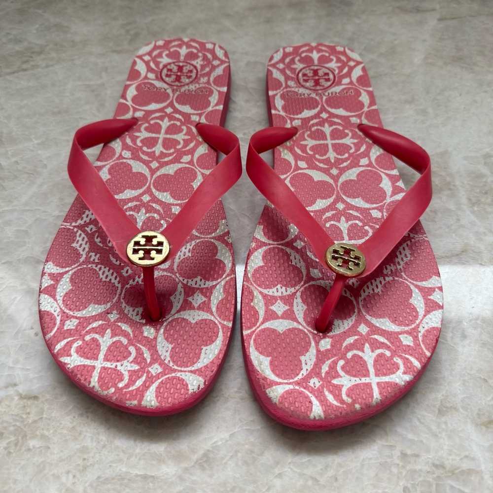 Tory Burch Red Patterned Sandals - image 2